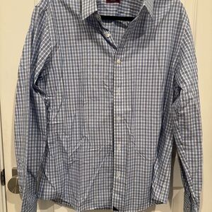 UNTUCKit Blue and White Checkered Shirt
